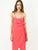 Watermelon Silk Blend Wrap Dress