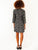 Straight Cut Black & Grey Jacquard Dress