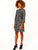 Straight Cut Black & Grey Jacquard Dress