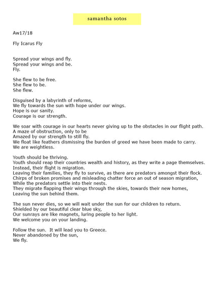 Fly Icarus Fly - Press Release - English