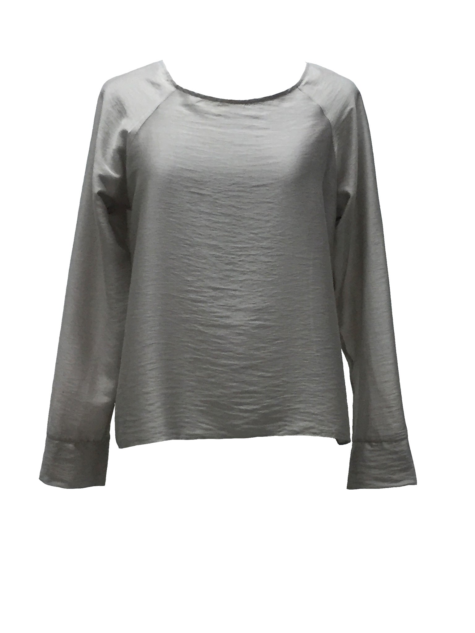 Grey Silk Blend Smart Casual Blouse