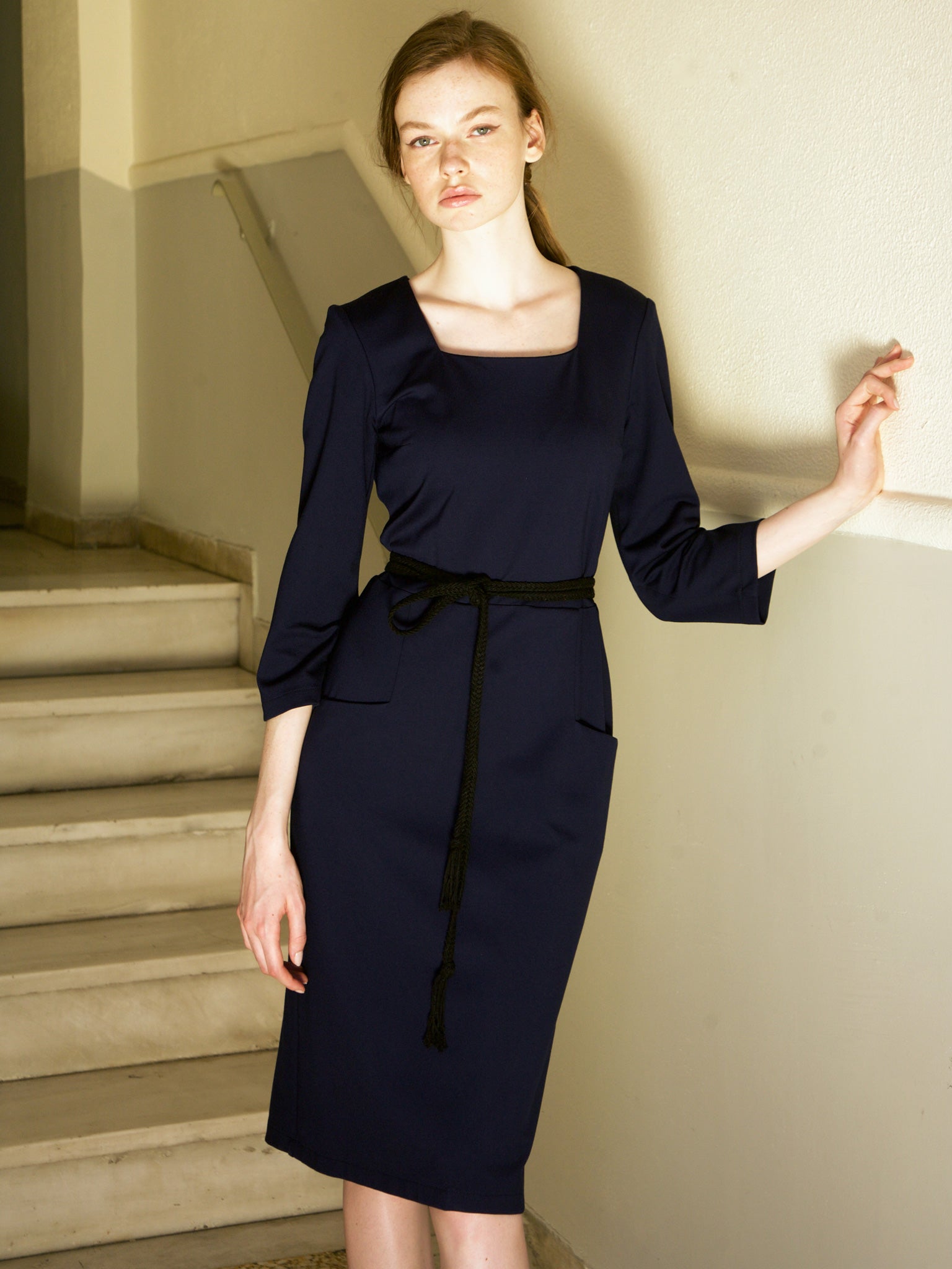 Navy women's work dress online designer clothes sale | Samantha Sotos | Samantha Sotos Navy women's work dress online designer clothes sale | Samantha Sotos | Samantha Sotos
