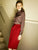Red Office Day Pencil Skirt